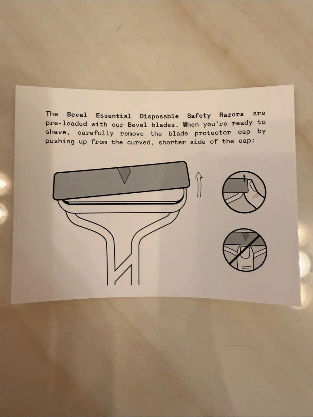 Bevel razors only